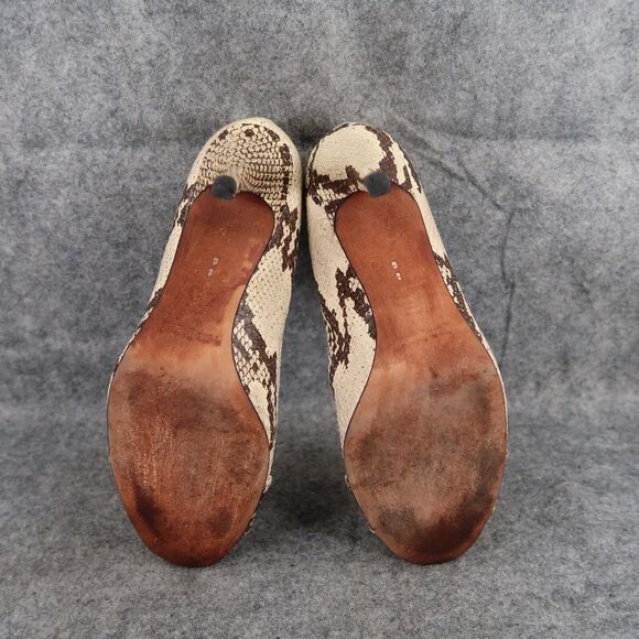 Jon Josef Shoes Womens 8.5 Pumps Fashion Leather Peep Toe Stiletto Snakeskin - Picture 12 of 16